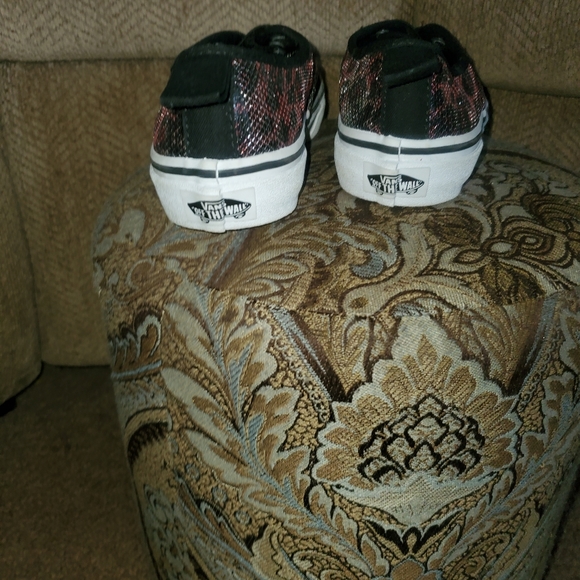 Kids leopard print mesh Van's size 1 - Picture 3 of 7